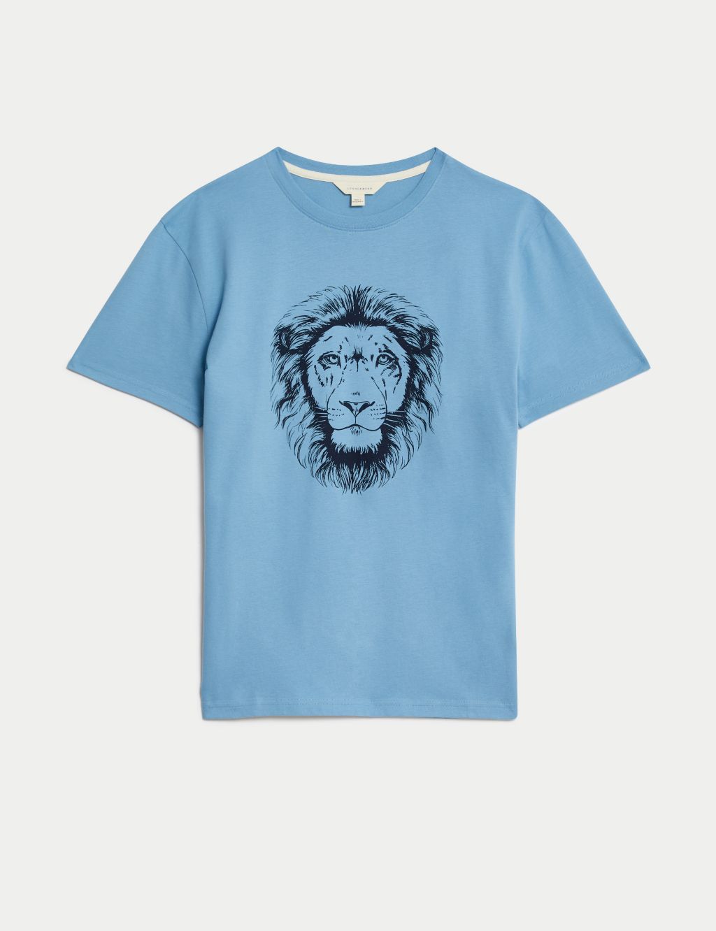 Pure Cotton Lion Graphic T-Shirt 1 of 5