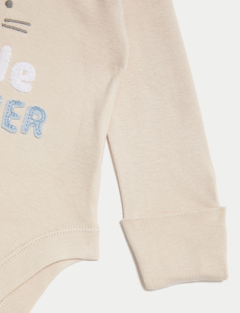 Pure Cotton Little Brother Slogan Bodysuit (7lbs-9 Mths) 5 of 5