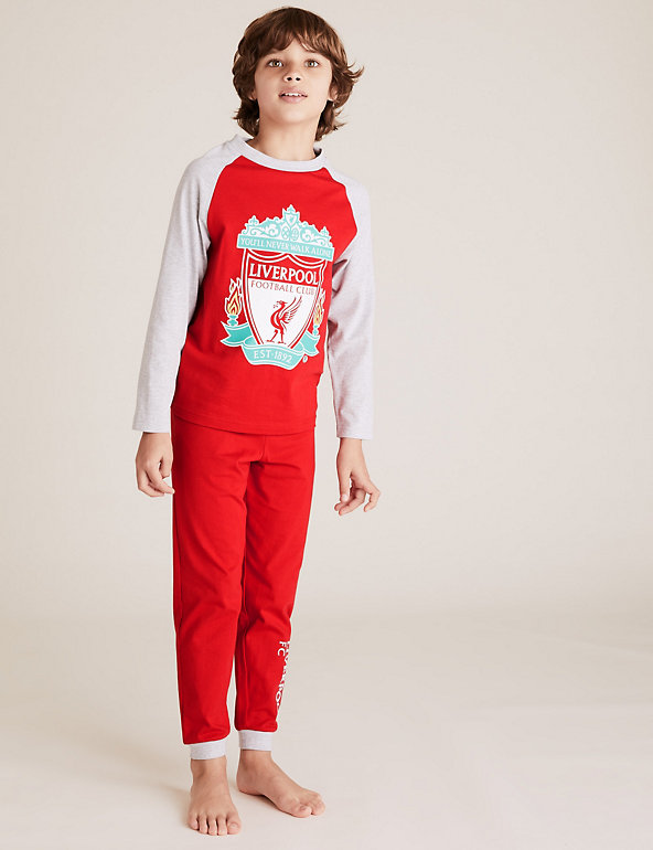 Boys Liverpool Pyjamas Arsenal Pj Set Kids Man United Football Sleepwear 4-12Ys 