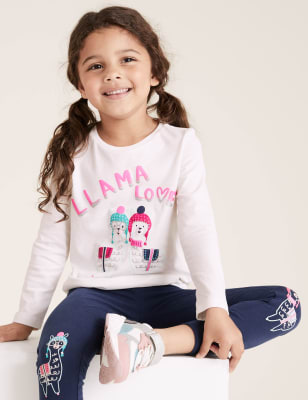 Cotton Llama Leggings (2-7 Yrs)