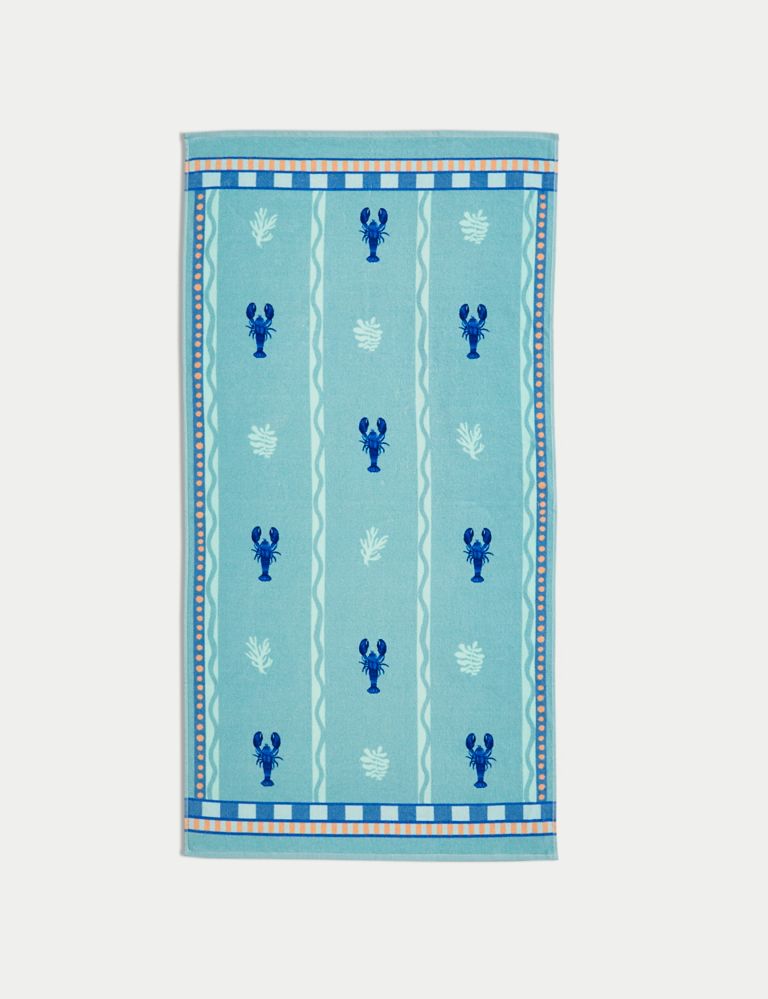 Pure Cotton Lobster Beach Towel 1 of 3