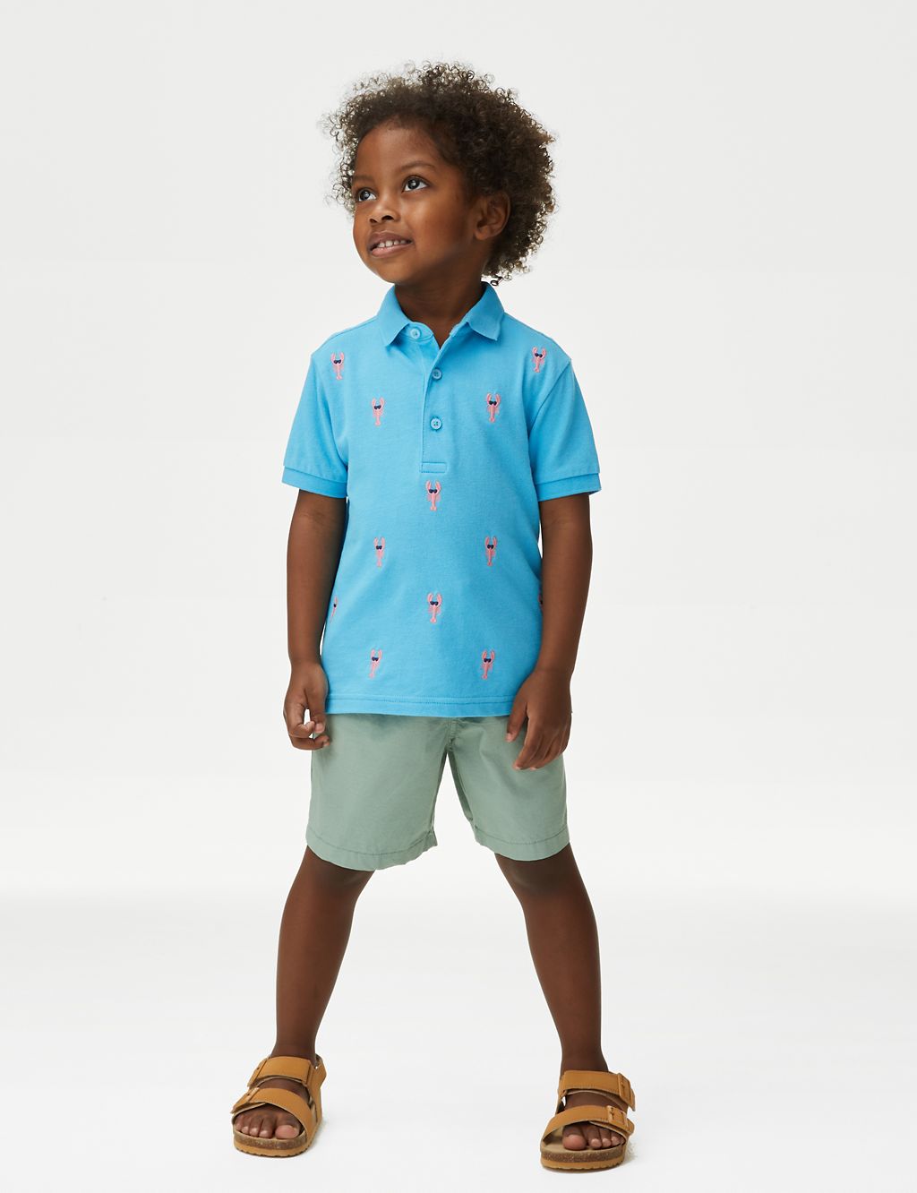 Pure Cotton Lobster Embroidered Polo Shirt (2-8 Yrs) 2 of 4