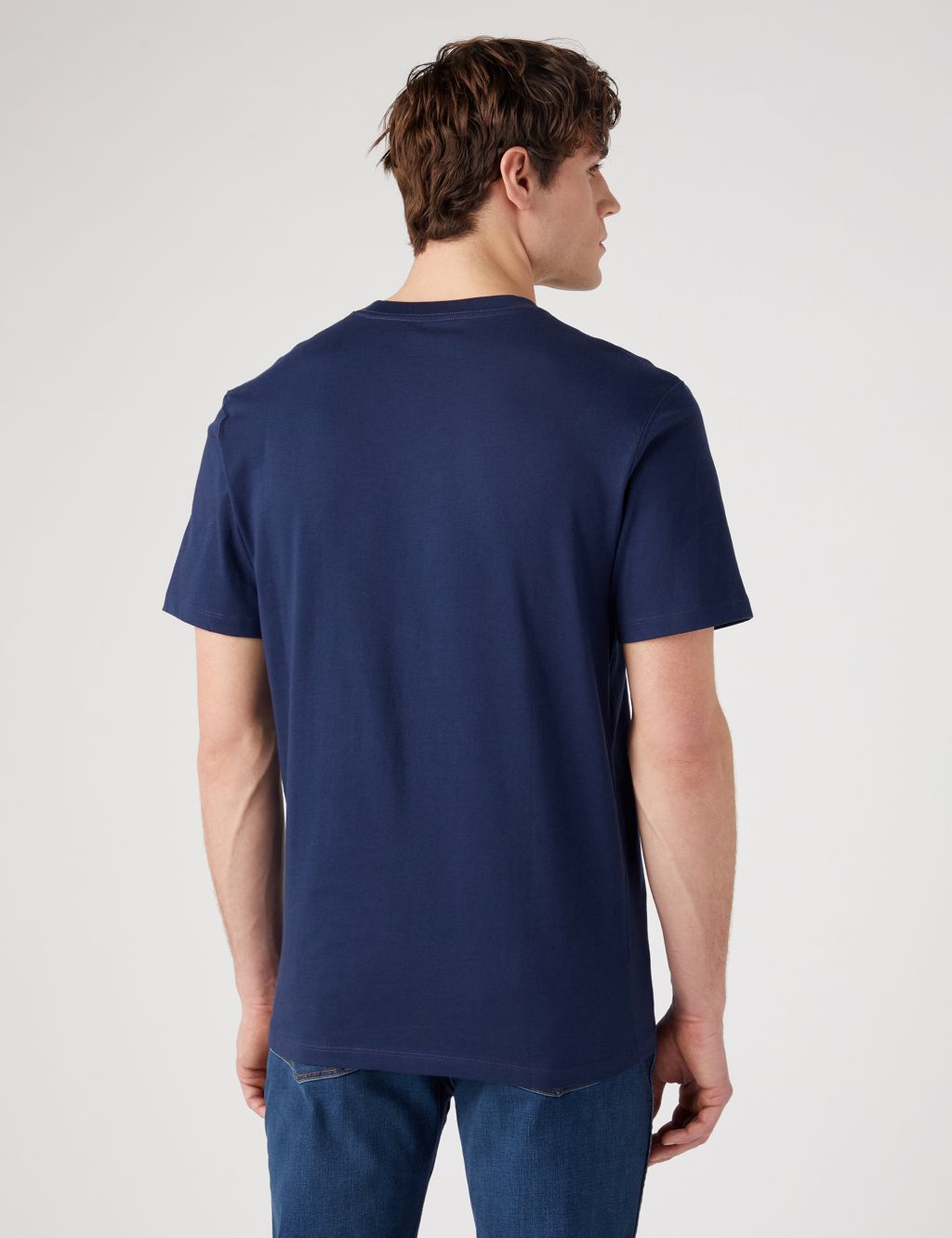 Pure Cotton Logo Graphic Crew Neck T-Shirt | Wrangler | M&S