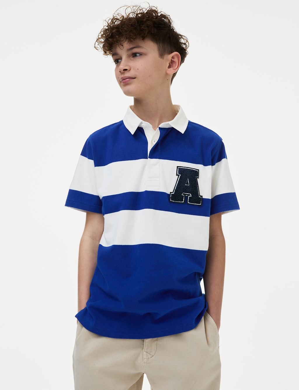 Pure Cotton Logo Rugby Shirt (6-16 Yrs) 2 of 4