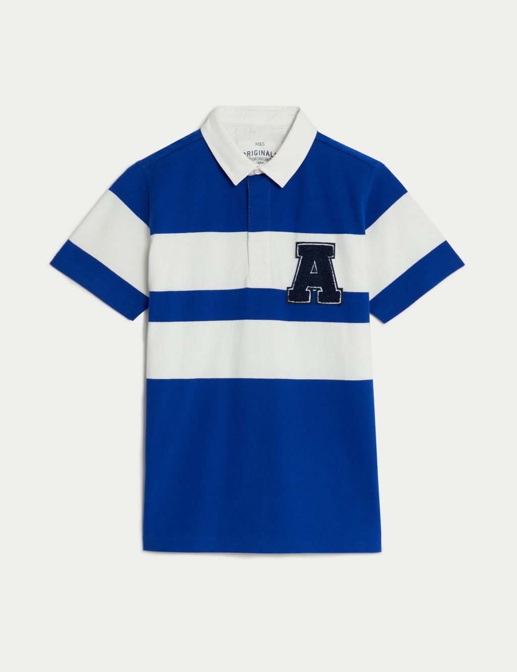 Pure Cotton Logo Rugby Shirt (6-16 Yrs) 1 of 4