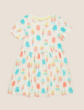 Pure Cotton Lolly Print Dress (2-7 Yrs) Image 2 of 4