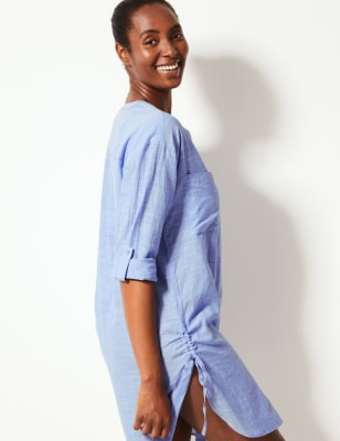 pure cotton shirt beach dress