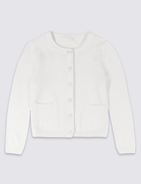 Pure Cotton Long Sleeve Cardigan (3 Months - 5 Years) Image 2 of 3