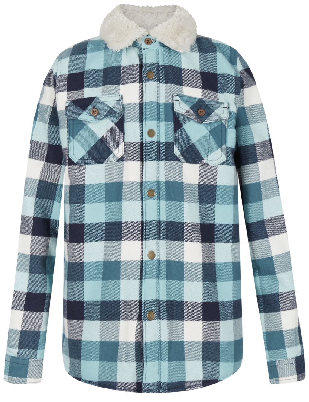 Pure Cotton Long Sleeve Checked Shirt (5-14 Years) 2 of 4
