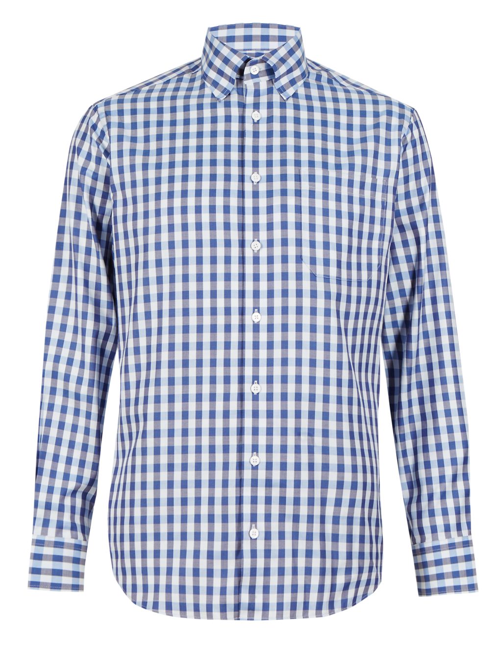 Pure Cotton Long Sleeve Gingham Checked Shirt 2 of 2
