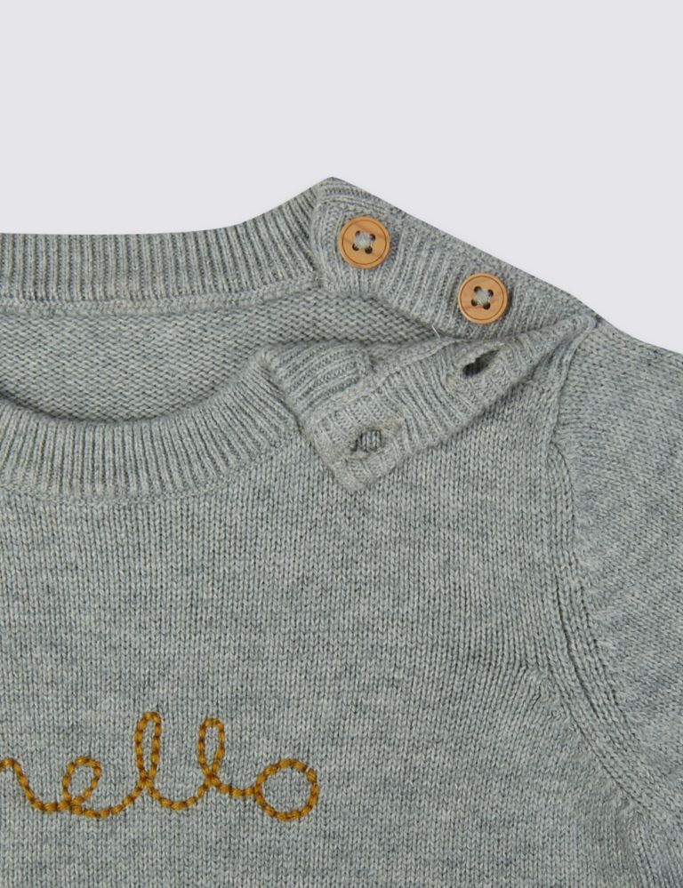 Pure Cotton Long Sleeve Jumper 3 of 3