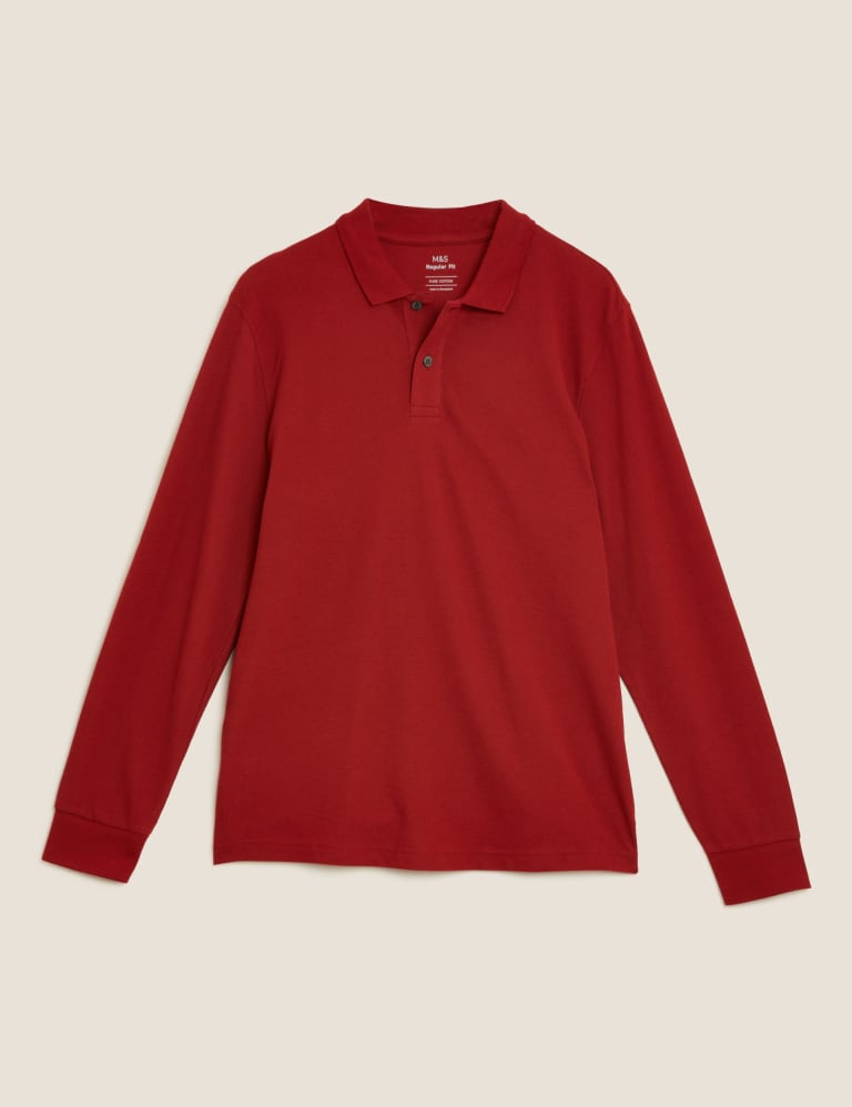 M&s long sleeve polo shirt clearance
