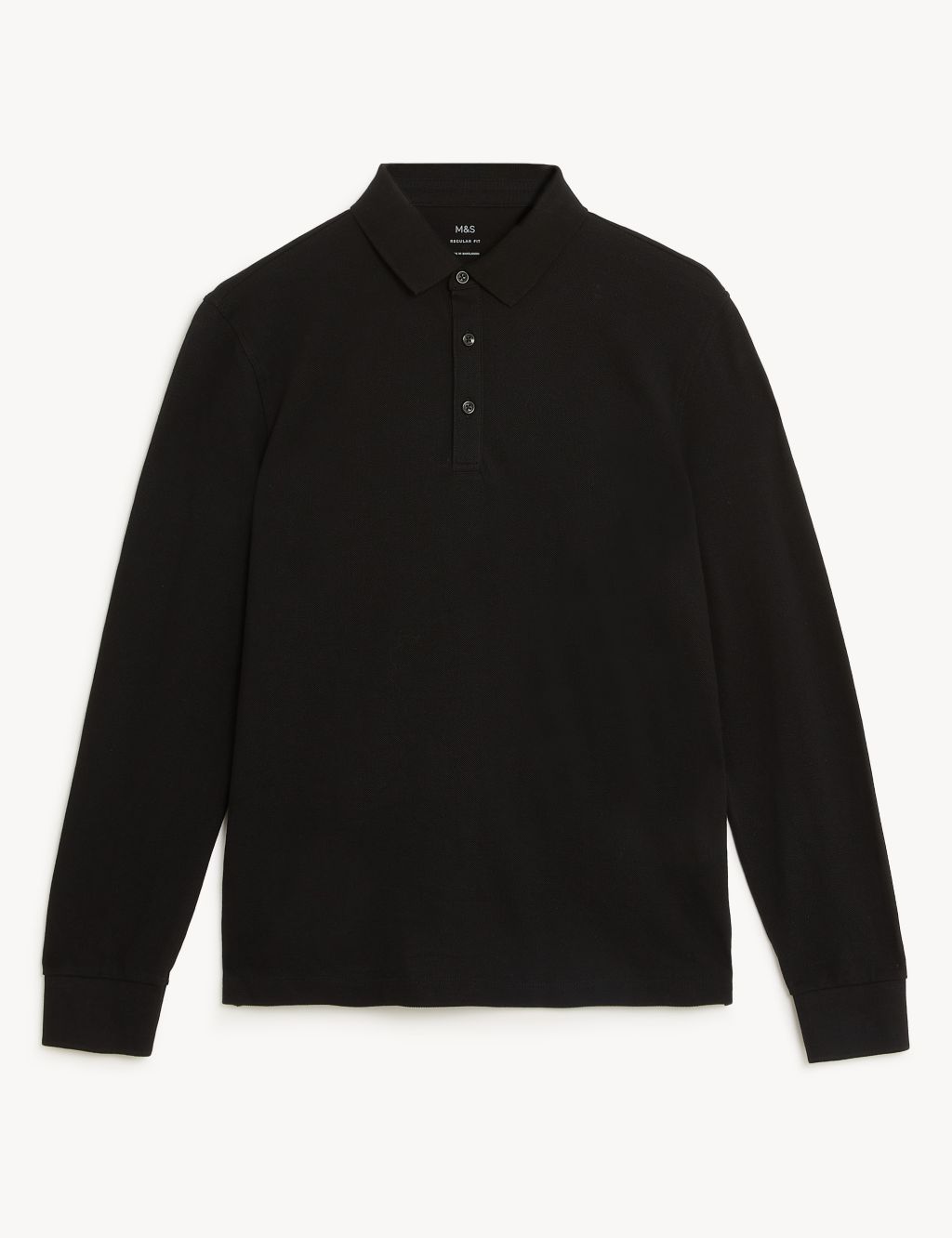 Pure Cotton Long Sleeve Polo Shirt | M&S Collection | M&S