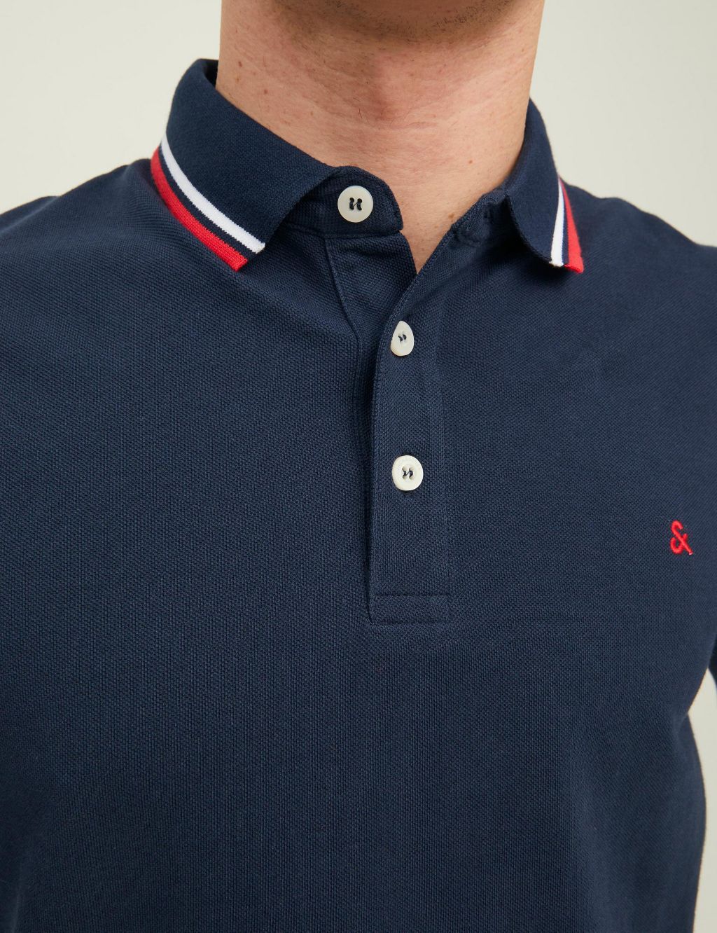 Pure Cotton Long Sleeve Polo Shirt | JACK & JONES | M&S