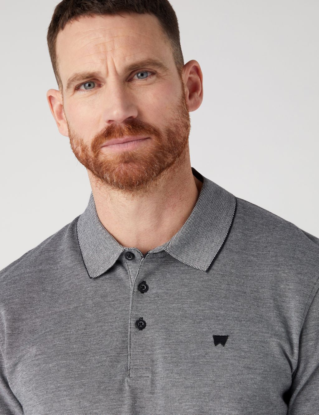 Pure Cotton Long Sleeve Polo Shirt | Wrangler | M&S