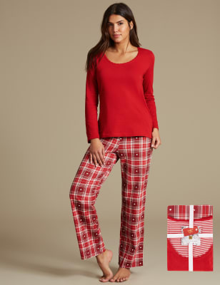 Pure Cotton Long Sleeve Pyjama Set | M 