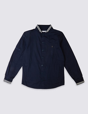 Pure Cotton Long Sleeve Shirt (3-14 Years) Image 2 of 3