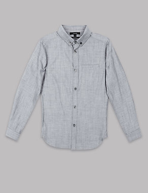 Pure Cotton Long Sleeve Shirt (3-14 Years) Image 2 of 4
