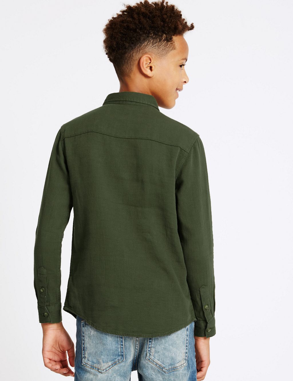 Pure Cotton Long Sleeve Shirt (3-14 Years) 2 of 5
