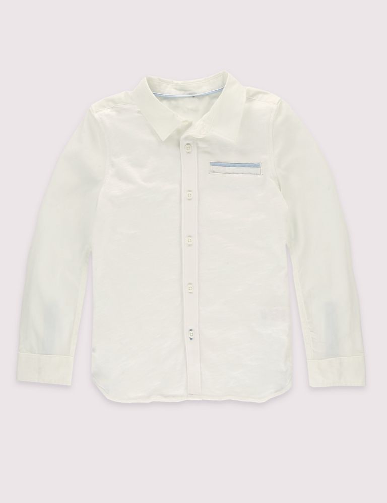 Pure Cotton Long Sleeve Shirt (3 Months - 5 Years) 1 of 4