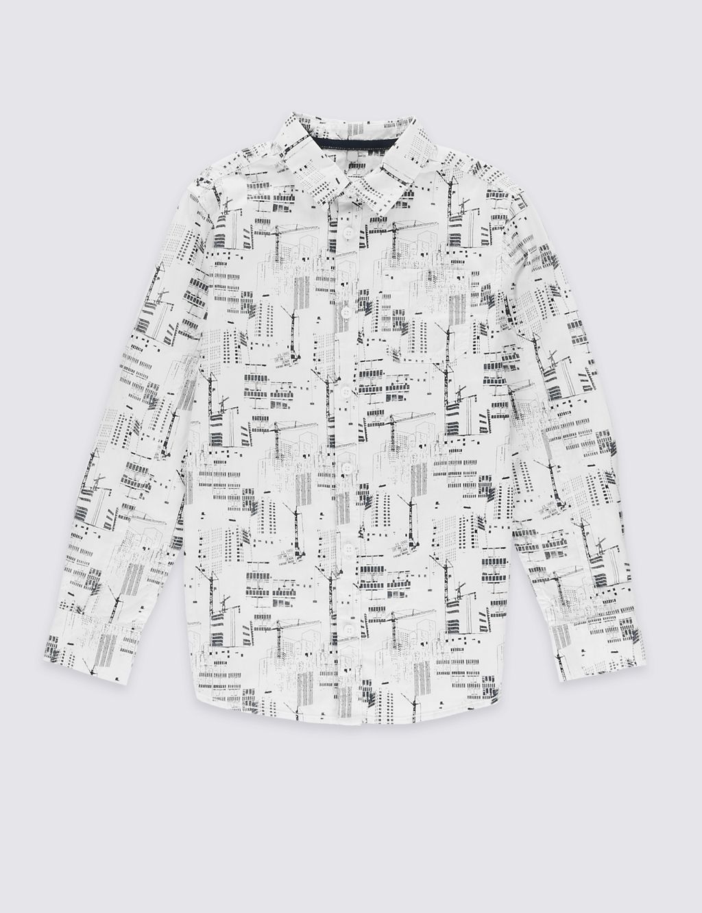 Pure Cotton Long Sleeve Shirt (5-14 Years) 1 of 5