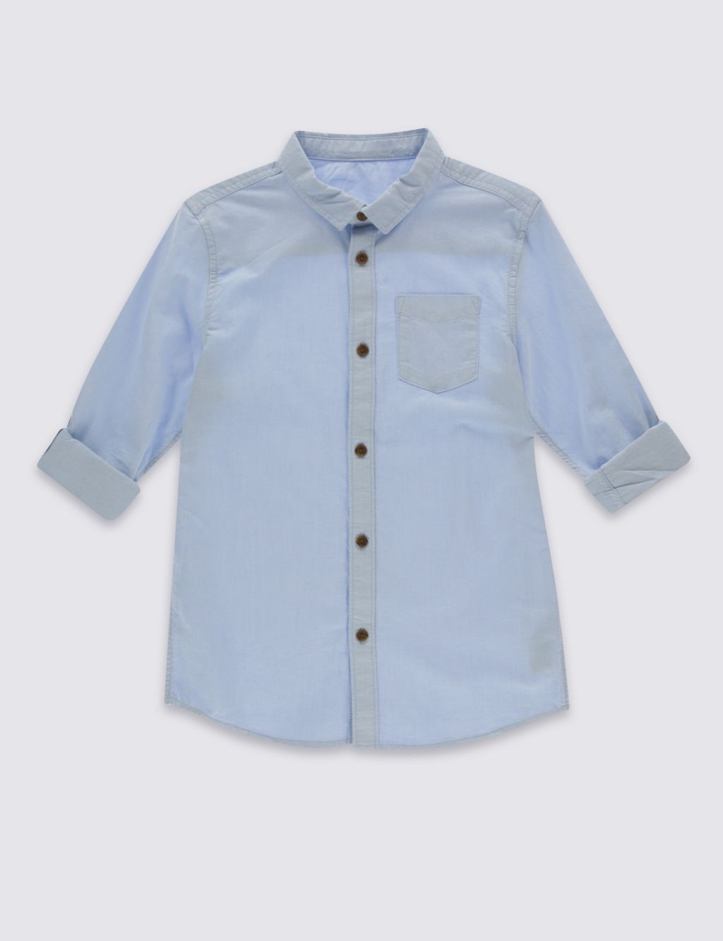 Pure Cotton Long Sleeve Shirt (5-14 Years) 1 of 3