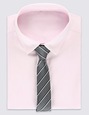 Pure Cotton Long Sleeve Shirt with Tie (5-14 Years) Image 2 of 3