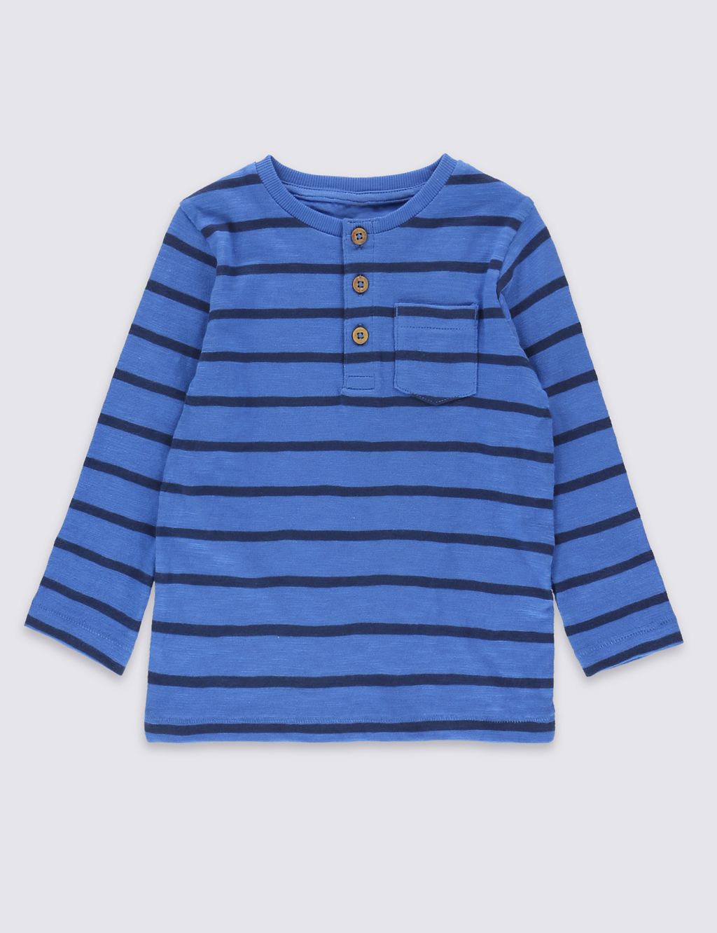 Pure Cotton Long Sleeve Striped T-Shirt (1-7 Years) 2 of 2