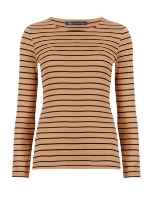 Pure Cotton Long Sleeve Striped T-Shirt Image 2 of 4