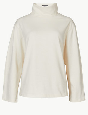 Pure Cotton Long Sleeve Sweatshirt Image 2 of 5