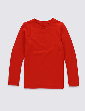 Pure Cotton Long Sleeve T-Shirt (1-7 Years) Image 2 of 3