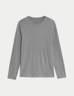 Pure Cotton Long Sleeve T-Shirt Image 2 of 5