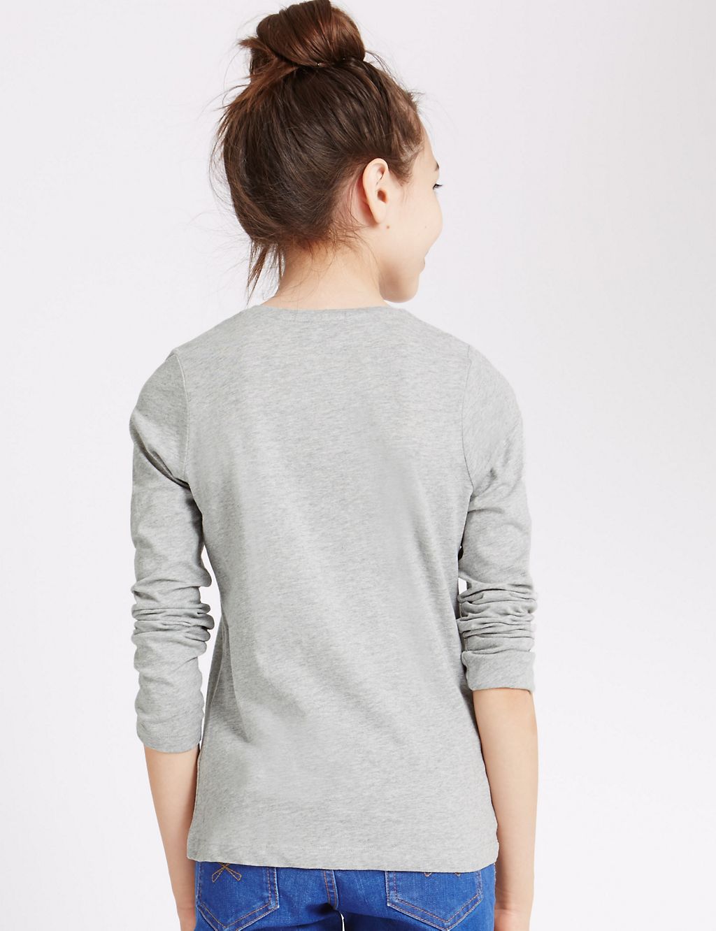 Pure Cotton Long Sleeve T-Shirt with StayNEW™ (3-14 Years) 2 of 5