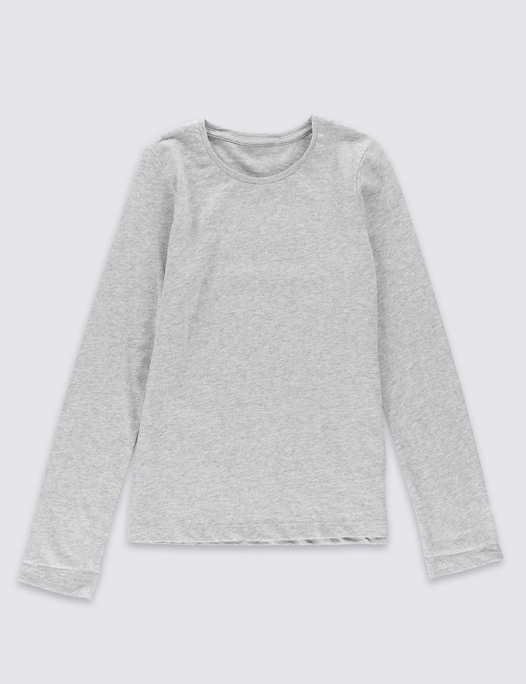 Pure Cotton Long Sleeve T-Shirt with StayNEW™ (3-14 Years) 1 of 5