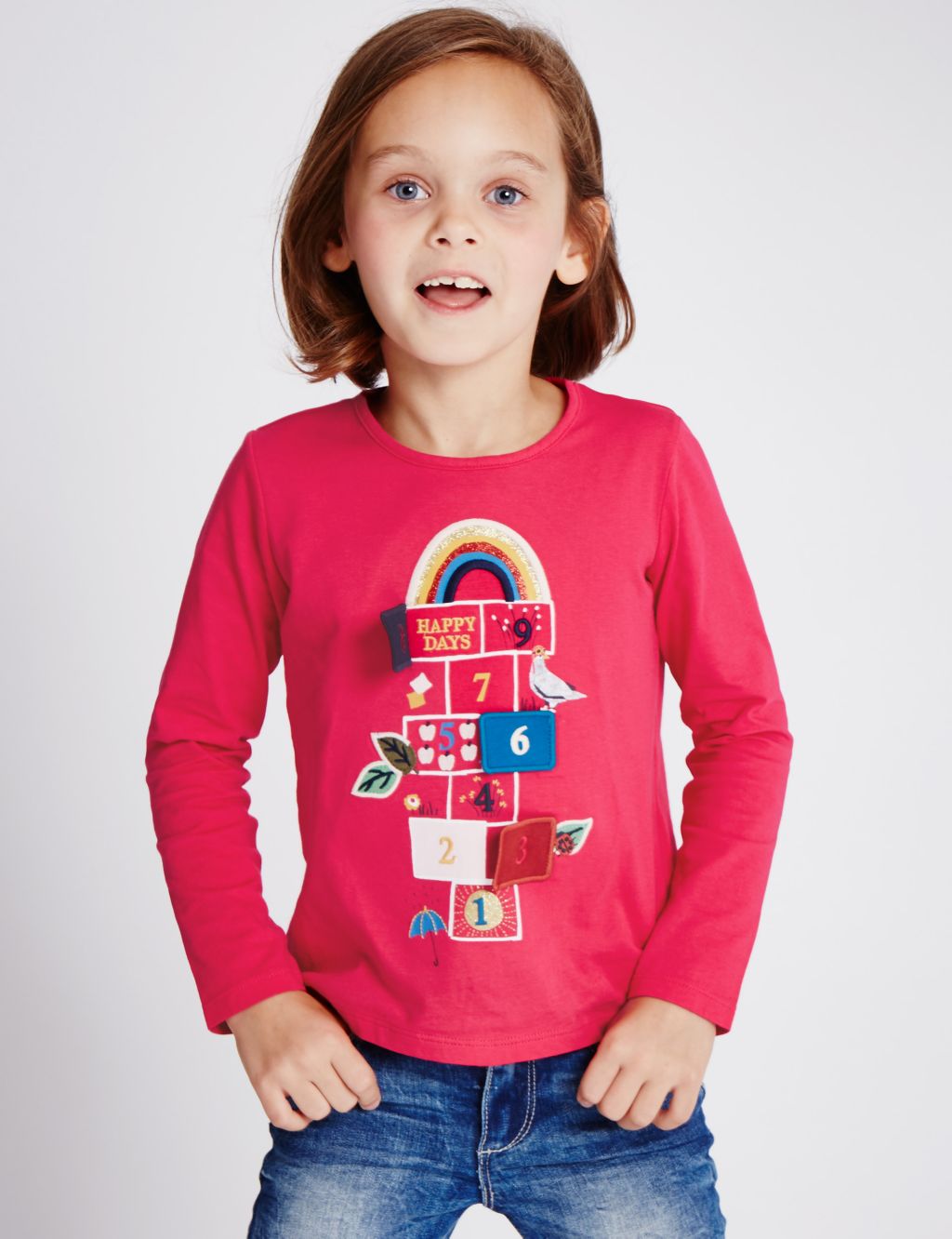 Pure Cotton Long Sleeve Top (1-7 Years) 3 of 6