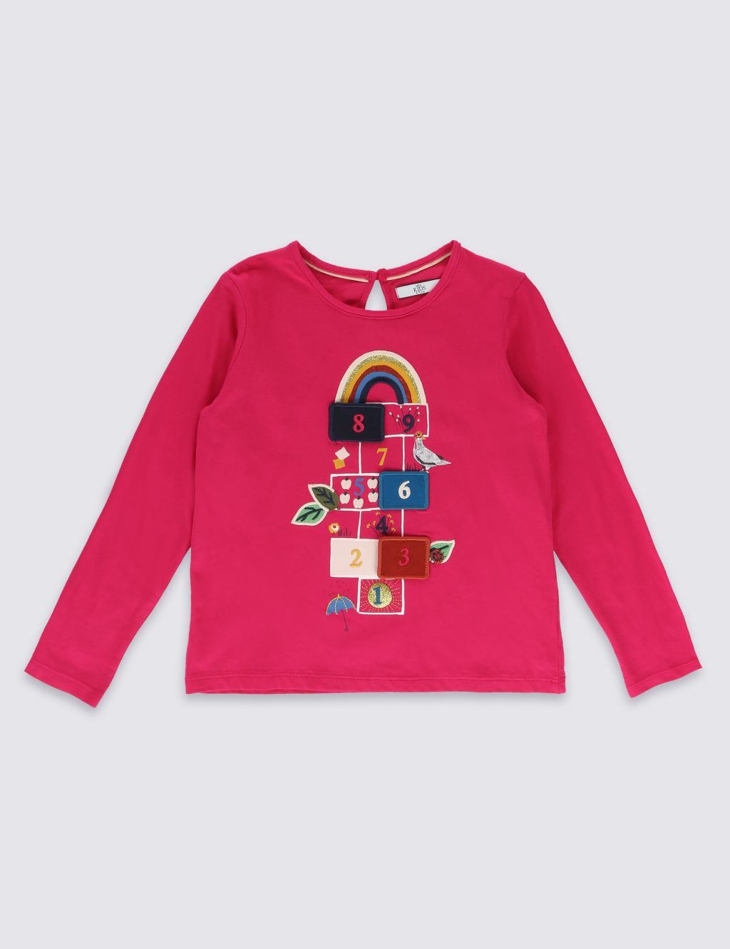 Pure Cotton Long Sleeve Top (1-7 Years) 1 of 6