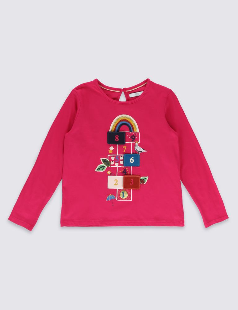 Pure Cotton Long Sleeve Top (1-7 Years) 2 of 6