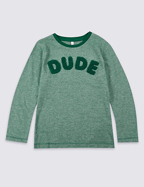 Pure Cotton Long Sleeve Top (3 Months - 5 Years) Image 2 of 3