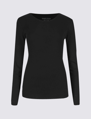 Pure Cotton Long Sleeve Top | M&S Collection | M&S