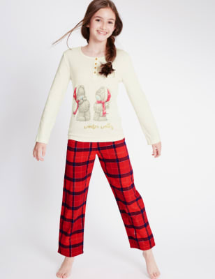 Pure Cotton Long Sleeve Winter Pyjamas 1 16 Years Tatty Teddy