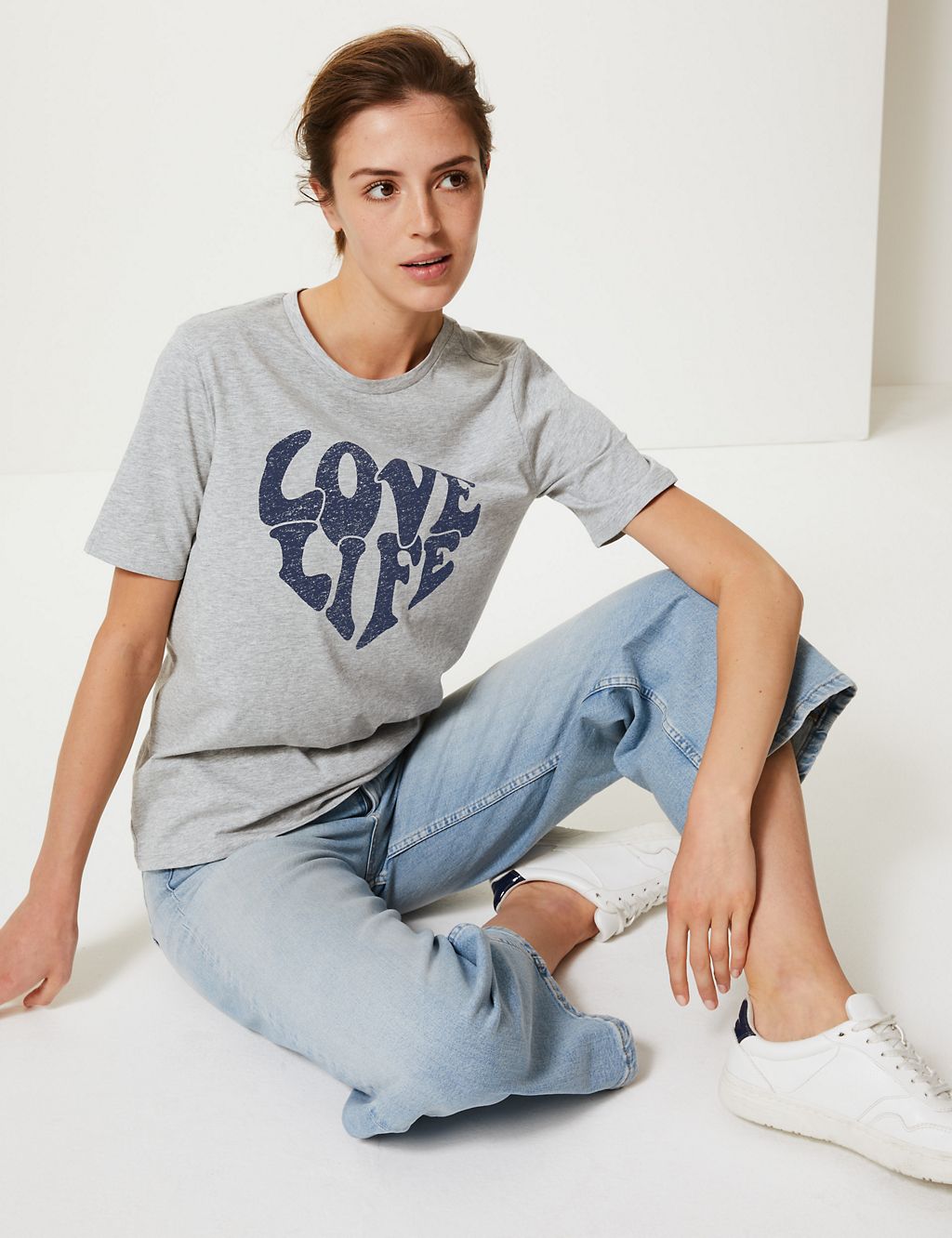 Pure Cotton Love Life Straight Fit T-Shirt 2 of 4