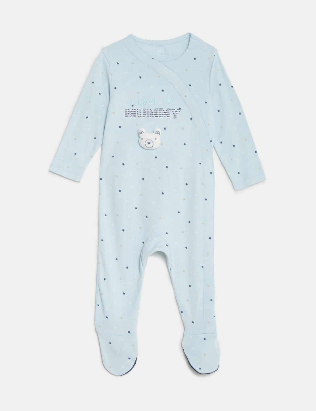 Pure Cotton Love My Mummy Slogan Sleepsuit 7lbs 1 Yrs M S