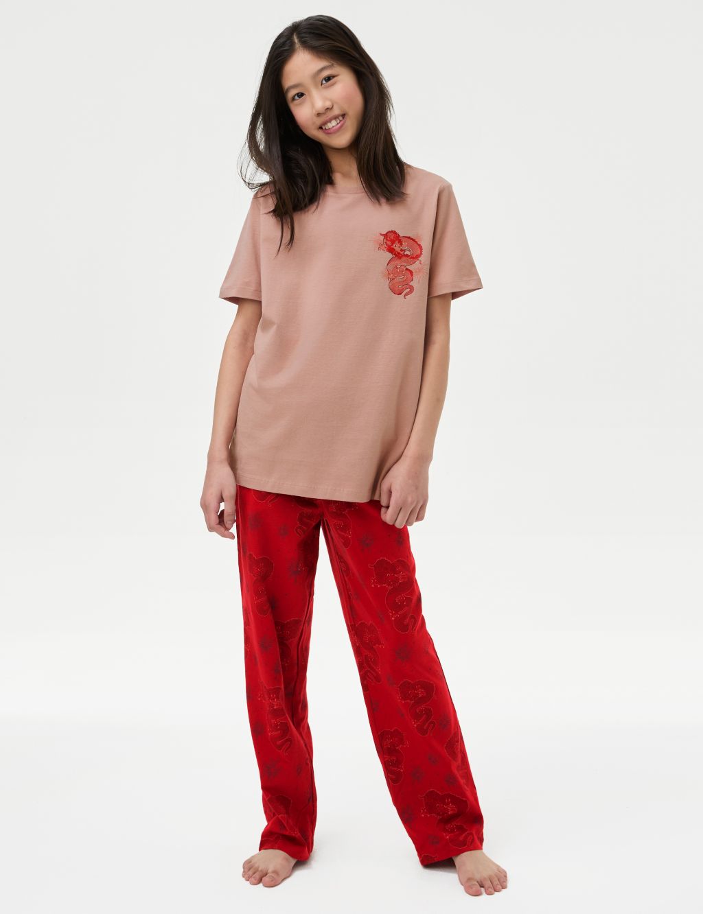 Pure Cotton Lunar New Year Print Pyjamas (1-16 Yrs), M&S Collection