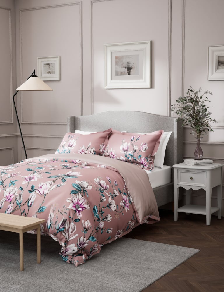 Pure Cotton Magnolia Bloom Bedding Set 5 of 6