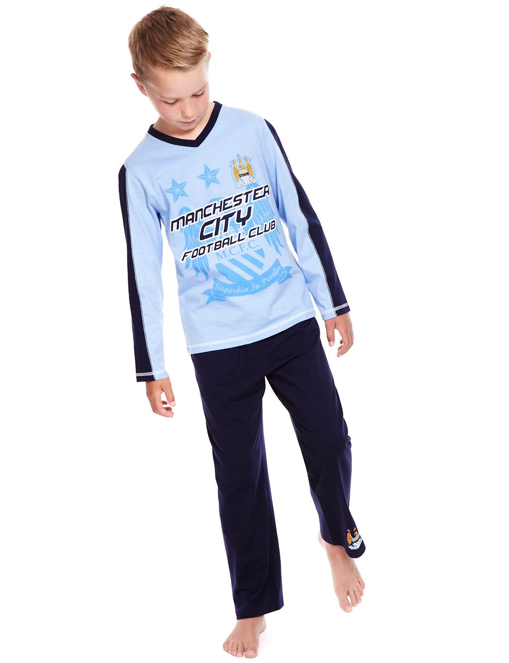 Pure Cotton Manchester City Football Club Pyjamas 3 of 4