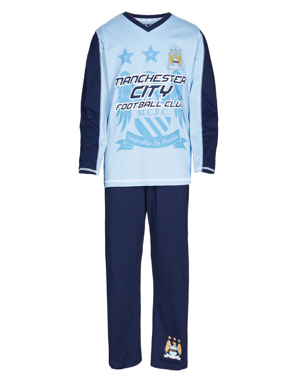 Pure Cotton Manchester City Football Club Pyjamas 1 of 4