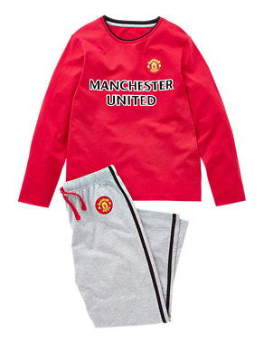 Pure Cotton Manchester United Football Club Pyjamas (3-16 Years) Image 2 of 3