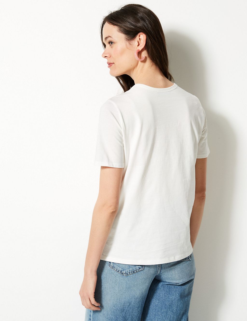 Pure Cotton Manhattan Straight Fit T-Shirt 4 of 4