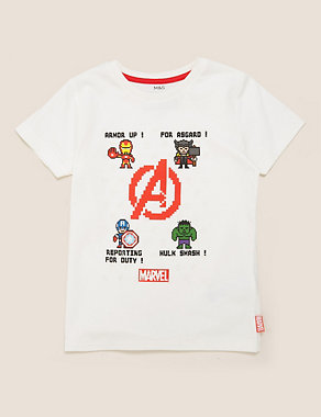 Pure Cotton Marvel Avengers™ T-Shirt (2-7 Yrs) Image 2 of 5