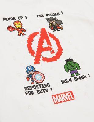 Garçons Marks & Spencer Marvel Avengers Gris Imprimer Haut 2-3 ans * Bnwt m&s
